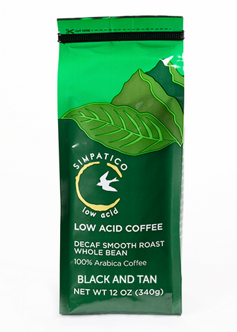Simpatico Low Acid Decaf Black & Tan Smooth Roast 12 oz